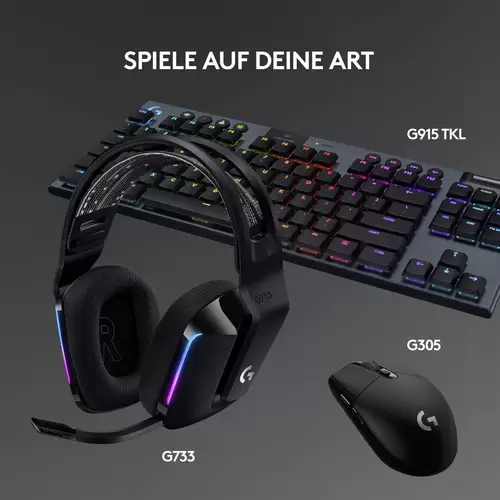 Logitech Gaming G733 LIGHTSPEED On Ear Headset Funk 7.1 Surround Schwarz Lautstärkeregelung Gaming Logitech Gaming G733 LIGHTSPEED On Ear Headset Funk 7.1 Surround Schwarz Lautstärkeregelung Gaming