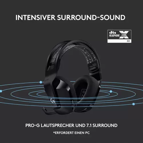Logitech Gaming G733 LIGHTSPEED On Ear Headset Funk 7.1 Surround Schwarz Lautstärkeregelung Gaming Logitech Gaming G733 LIGHTSPEED On Ear Headset Funk 7.1 Surround Schwarz Lautstärkeregelung Gaming