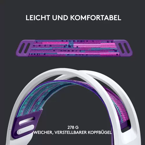 Logitech Gaming G733 LIGHTSPEED On Ear Headset Funk 7.1 Surround Weiß Lautstärkeregelung Gaming Logitech Gaming G733 LIGHTSPEED On Ear Headset Funk 7.1 Surround Weiß Lautstärkeregelung Gaming