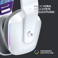 Logitech Gaming G733 LIGHTSPEED On Ear Headset Funk 7.1 Surround Weiß Lautstärkeregelung Gaming Logitech Gaming G733 LIGHTSPEED On Ear Headset Funk 7.1 Surround Weiß Lautstärkeregelung Gaming