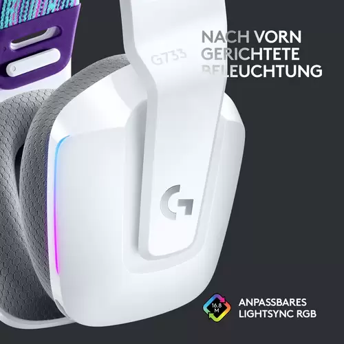 Logitech Gaming G733 LIGHTSPEED On Ear Headset Funk 7.1 Surround Weiß Lautstärkeregelung Gaming Logitech Gaming G733 LIGHTSPEED On Ear Headset Funk 7.1 Surround Weiß Lautstärkeregelung Gaming