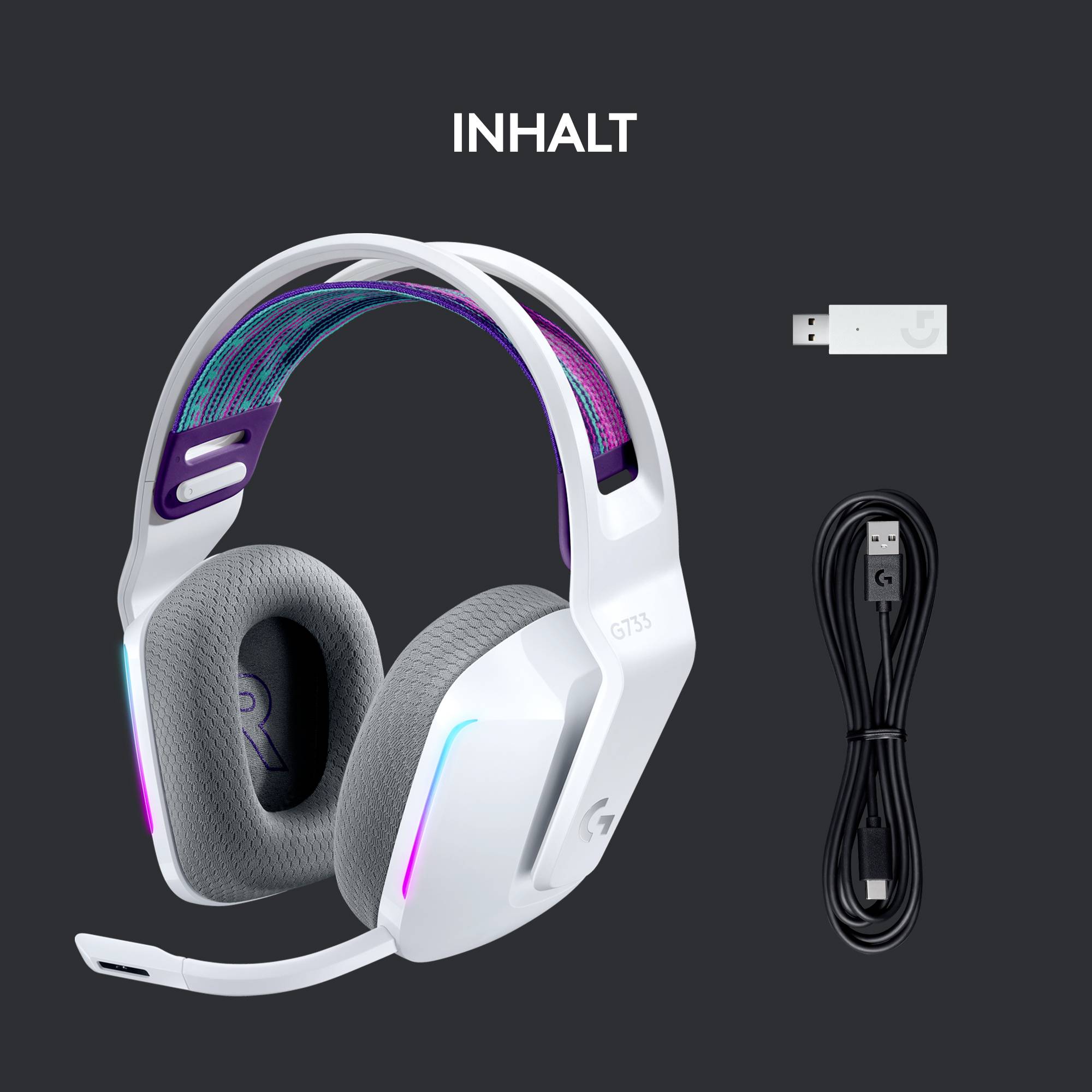 LOGI G733 Wireless LightSpeed RGB Eingabe / Ausgabe Kopfhörer & Headsets