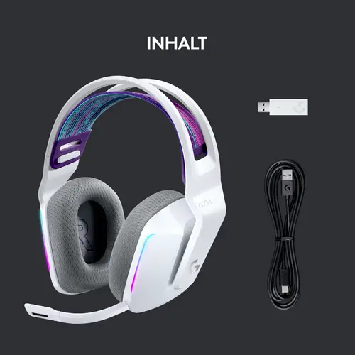Logitech Gaming G733 LIGHTSPEED On Ear Headset Funk 7.1 Surround Weiß Lautstärkeregelung Gaming Logitech Gaming G733 LIGHTSPEED On Ear Headset Funk 7.1 Surround Weiß Lautstärkeregelung Gaming