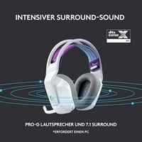 Logitech Gaming G733 LIGHTSPEED On Ear Headset Funk 7.1 Surround Weiß Lautstärkeregelung Gaming Logitech Gaming G733 LIGHTSPEED On Ear Headset Funk 7.1 Surround Weiß Lautstärkeregelung Gaming