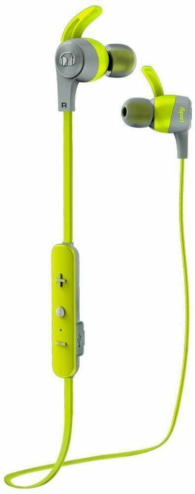 Monster iSport Achieve Sport In Ear Kopfhörer Bluetooth® Grün Wasserabweisend, Schweißresistent, Headset, Lautstärkeregelung