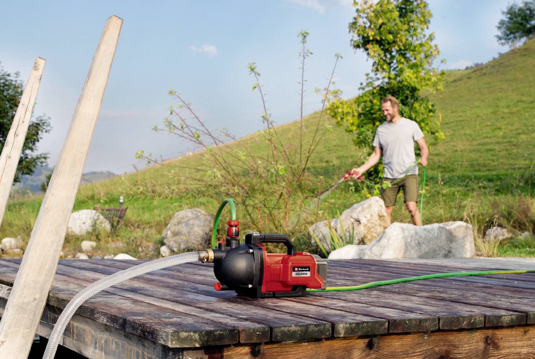 Einhell AQUINNA 36/30 Power X-Change Gartenpumpe 3000 l/h 26m