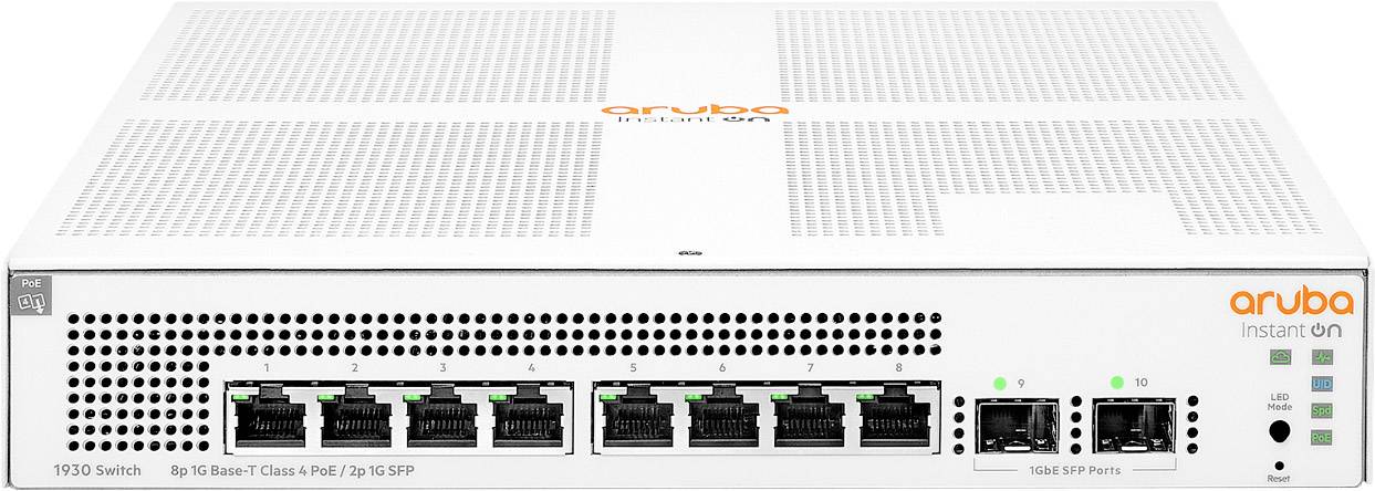 Hewlett Packard Enterprise JL681A HPE Aruba IOn 1930 8G 2SFP 124W Switch Netzwerk Switch 1 GBit/s PoE-Funktion