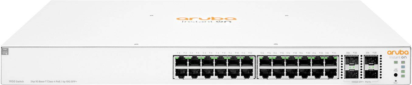 Hewlett Packard Enterprise JL684A HPE Aruba IOn 1930 24G 4SFP+ 370W Swch Netzwerk Switch 24 + 4 Port PoE-Funktion