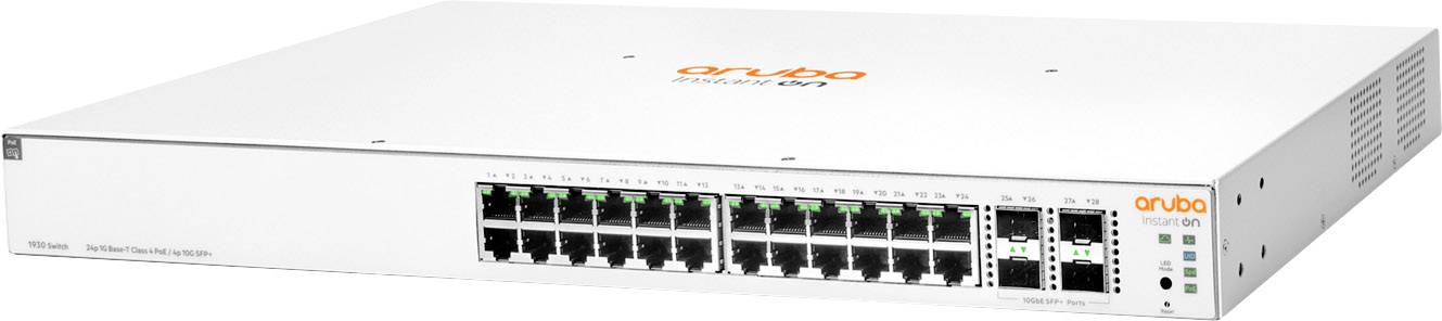 Hewlett Packard Enterprise JL684A HPE Aruba IOn 1930 24G 4SFP+ 370W Swch Netzwerk Switch 24 + 4 Port PoE-Funktion