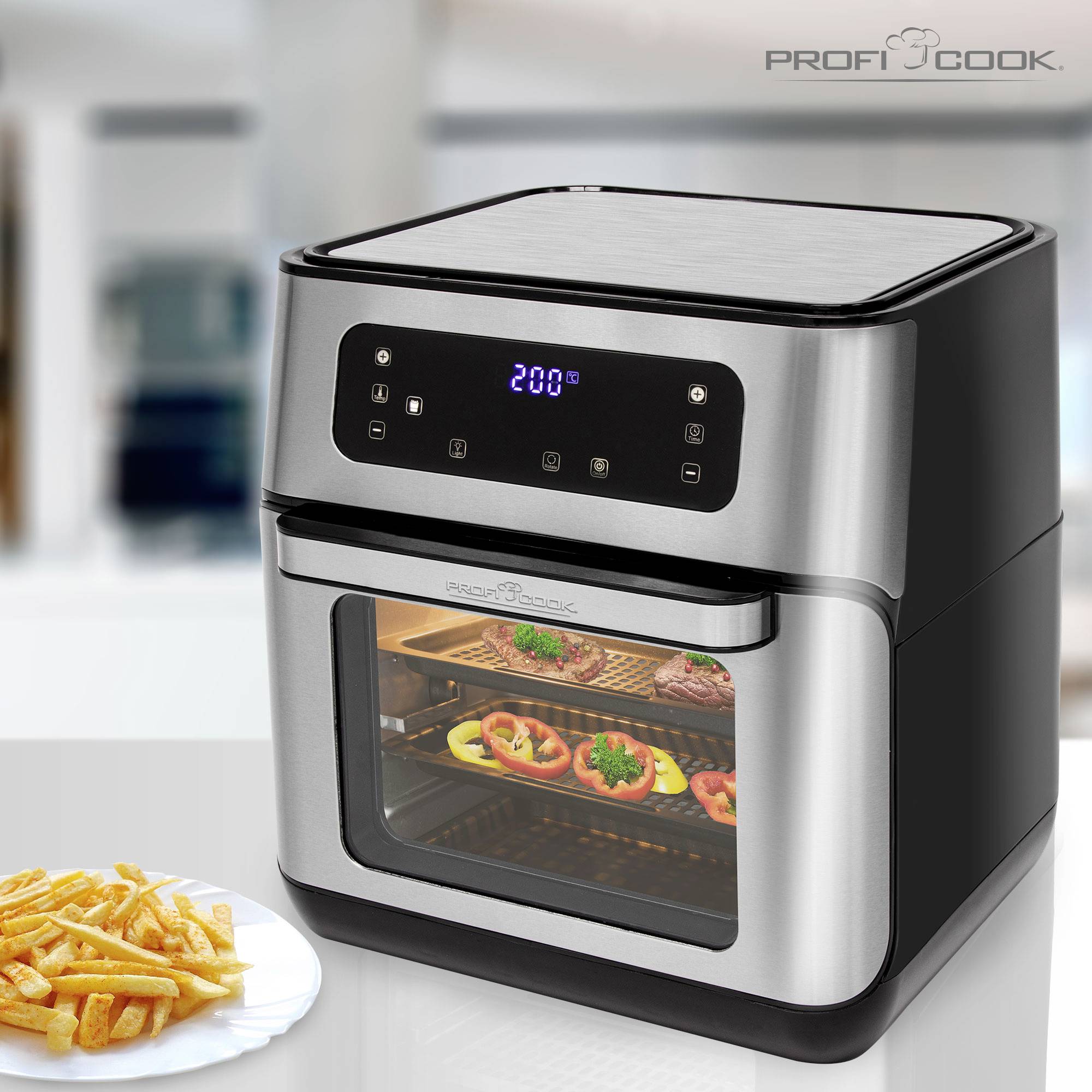 Profi Cook PC-FR 1200 H Heißluft-Fritteuse 11l 1500W Schwarz/Edelstahl
