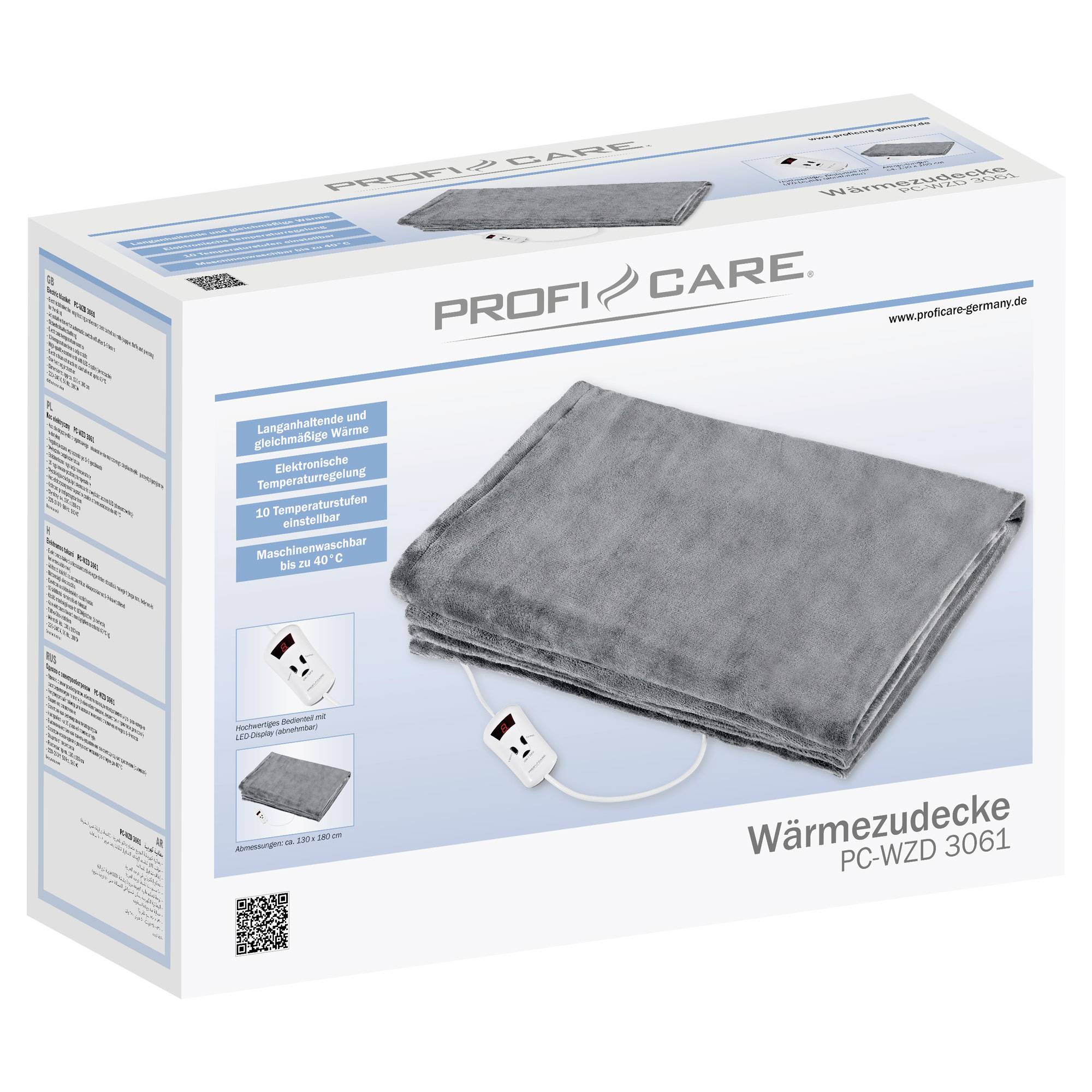 Profi-Care PC-WZD 3061 Heizdecke 180W Grau