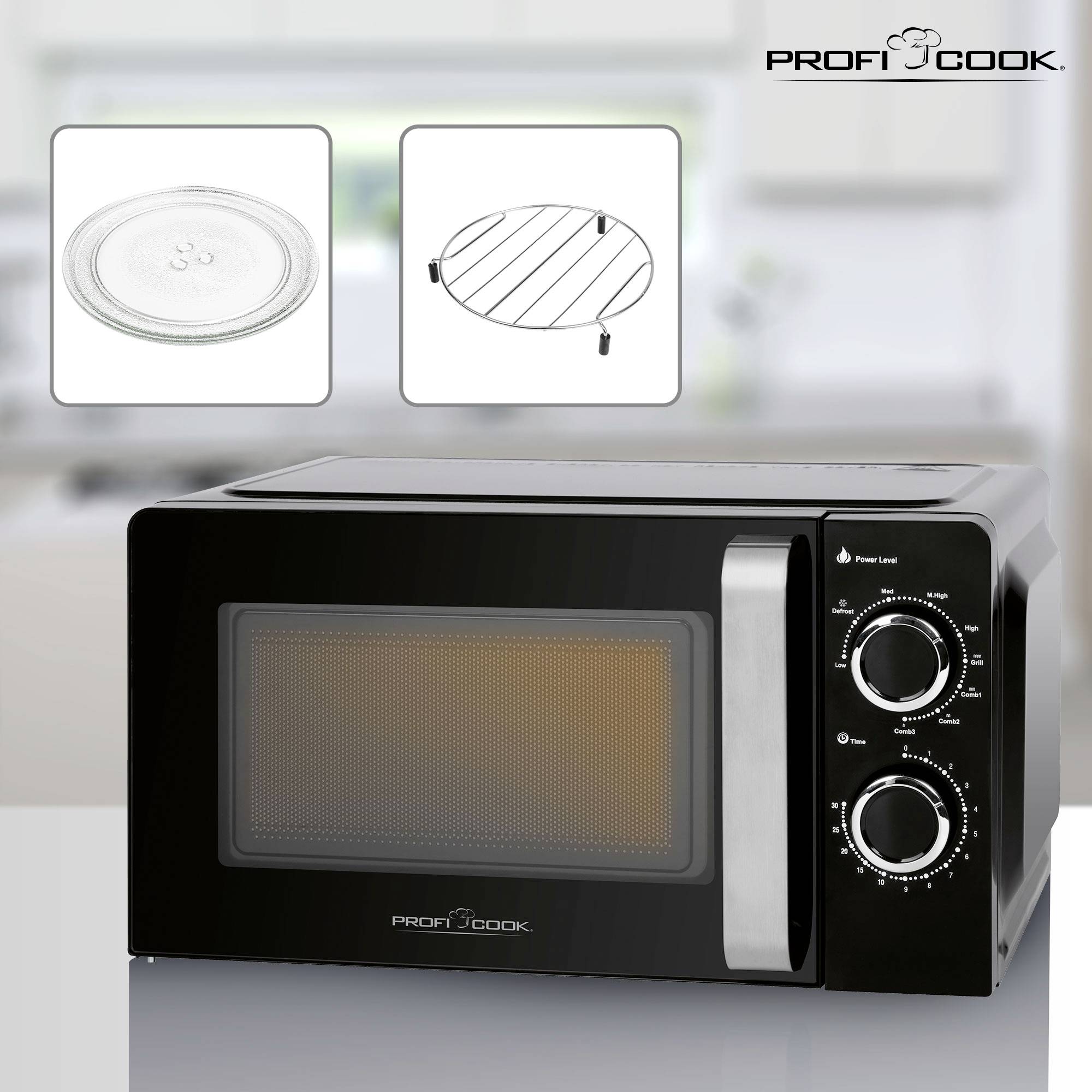 Profi Cook PC-MWG 1208 Mikrowelle Schwarz 700 W
