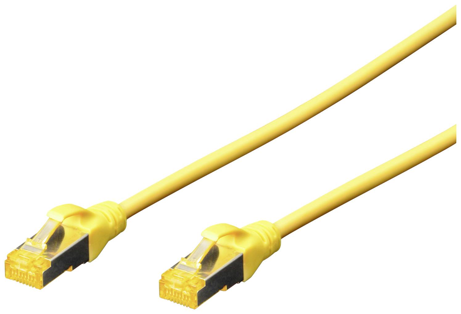 Digitus DK-1644-A-150/Y RJ45 Patchkabel CAT 6a S/FTP 15.00 m Gelb Flammwidrig, Halogenfrei, Flexibel, Folienschirm, Geflechtschirm, Geschirmt