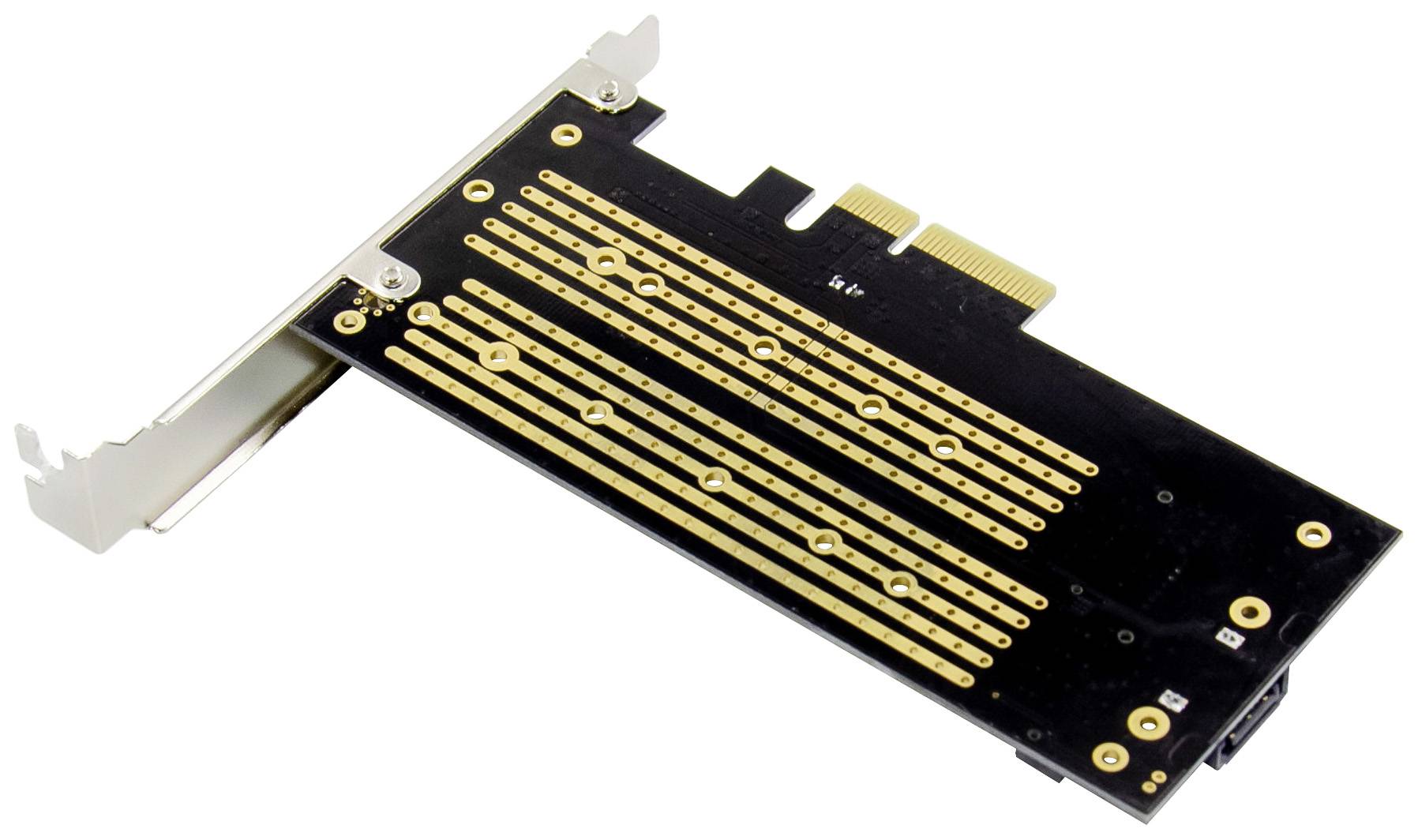 Digitus DS-33172 2+1 Port M.2 Controller PCIe x4 Passend für (SSD): 2230, 2242, 2260, 2280, 22110 inkl. Low-Profile Slotblech