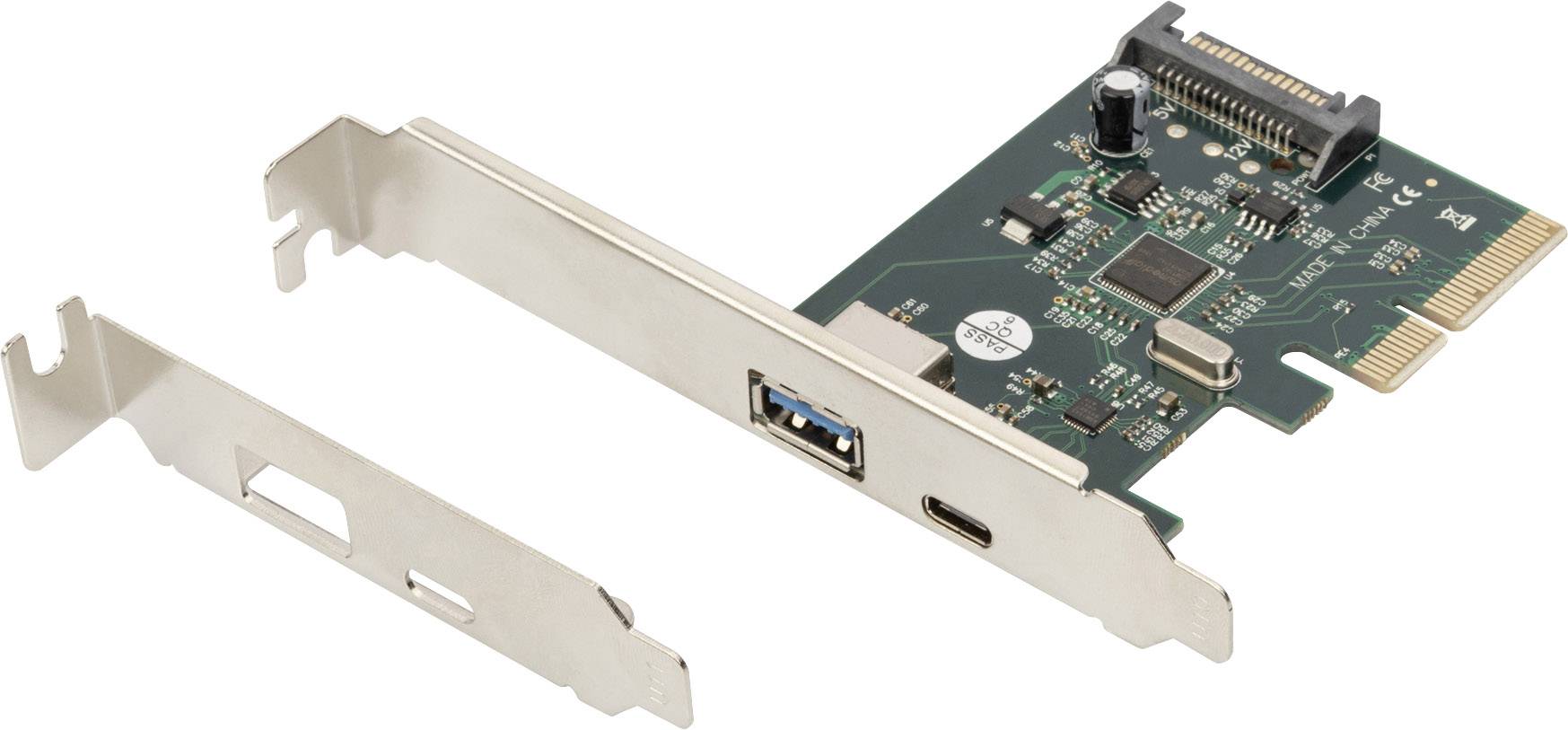 PCIe-Erweiterungskarte mit USB-Anschlüssen zur Erweiterung der USB-Funktionalität eines Computers. Enthält Befestigungsblende.