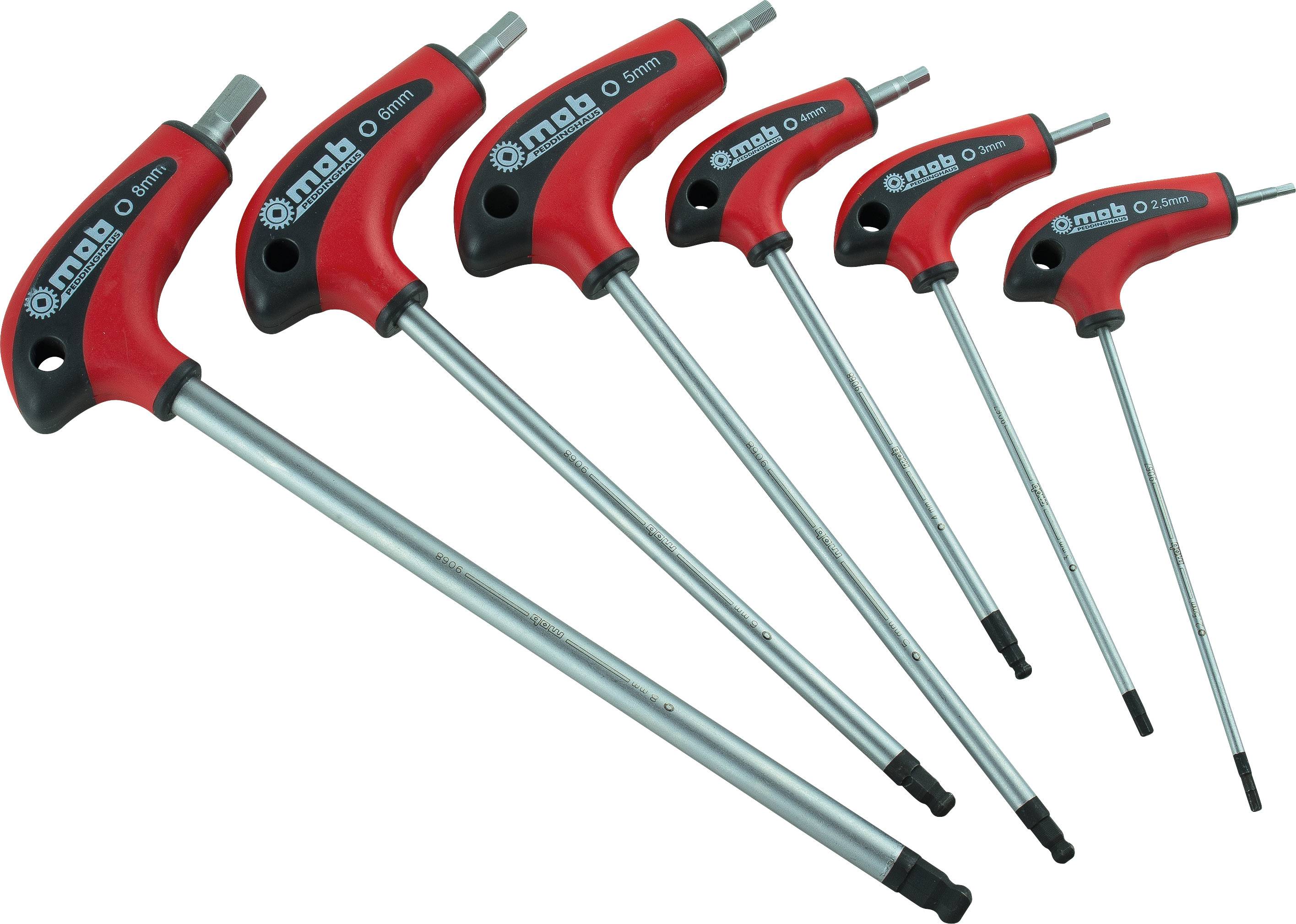 Peddinghaus Winkelschraubendreher-Set 3 mm, 4 mm, 5 mm, 6 mm, 8 mm