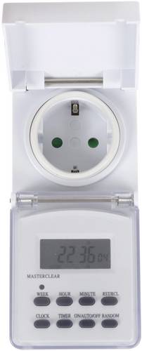 E305WOGN Zeitschaltuhr digital Wochenprogramm 3600W IP44 EIN/AUS-Programm, Sommer-/Winterzeitu