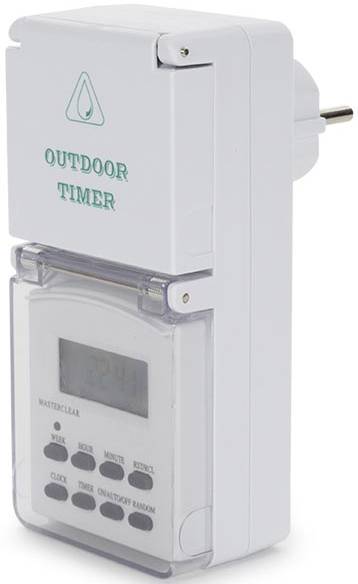 Perel E305WOGN Zeitschaltuhr digital Wochenprogramm 3600W IP44 EIN/AUS-Programm, Sommer-/Winterzeitumstellung