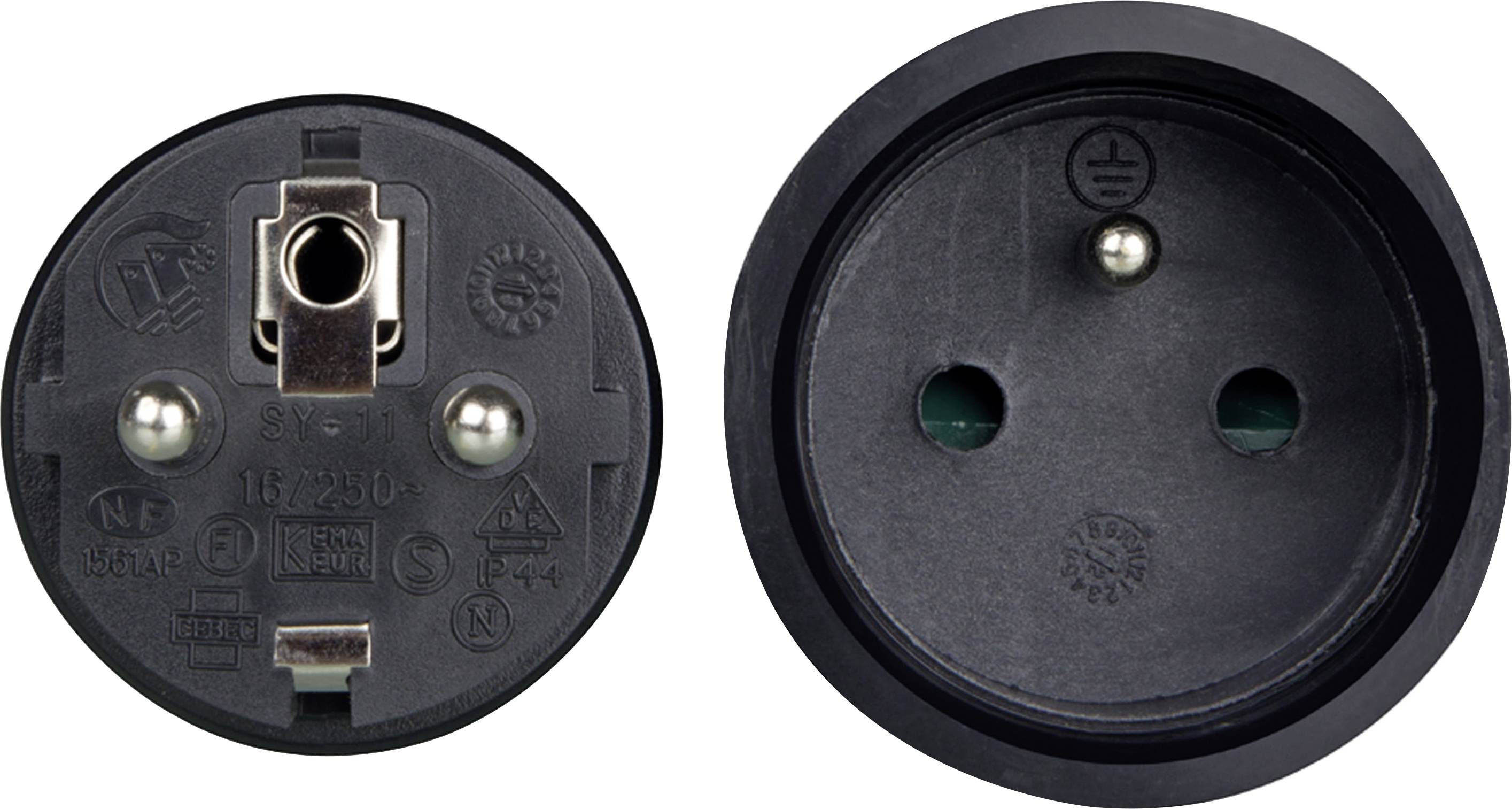 Perel EC10R25STBHQ Strom Verlängerungskabel 16A Schwarz 10.00m H05RR-F 3G 2,5mm²
