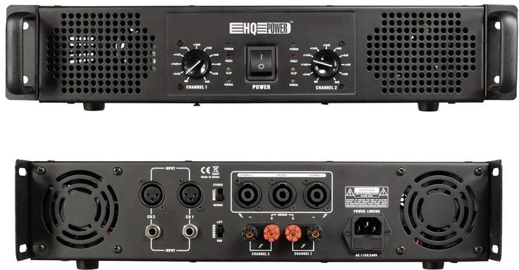 HQ Power HQAA10011 Stereo-Verstärker x 200 W Schwarz