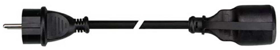 Perel EC01.5R15STBHQ Strom Verlängerungskabel 16A Schwarz 1.50m H05RR-F 3G 1,5mm²