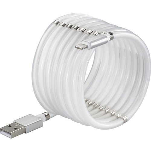 Renkforce USB-Kabel USB 2.0 USB-C® Stecker, Apple Lightning Stecker 2.00m Weiß TO-6897015
