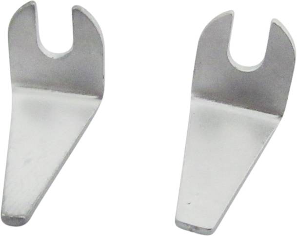 Zwei silberne, metallische Schraubenschlüssel mit offenen Enden, die sich gegenüberliegen.