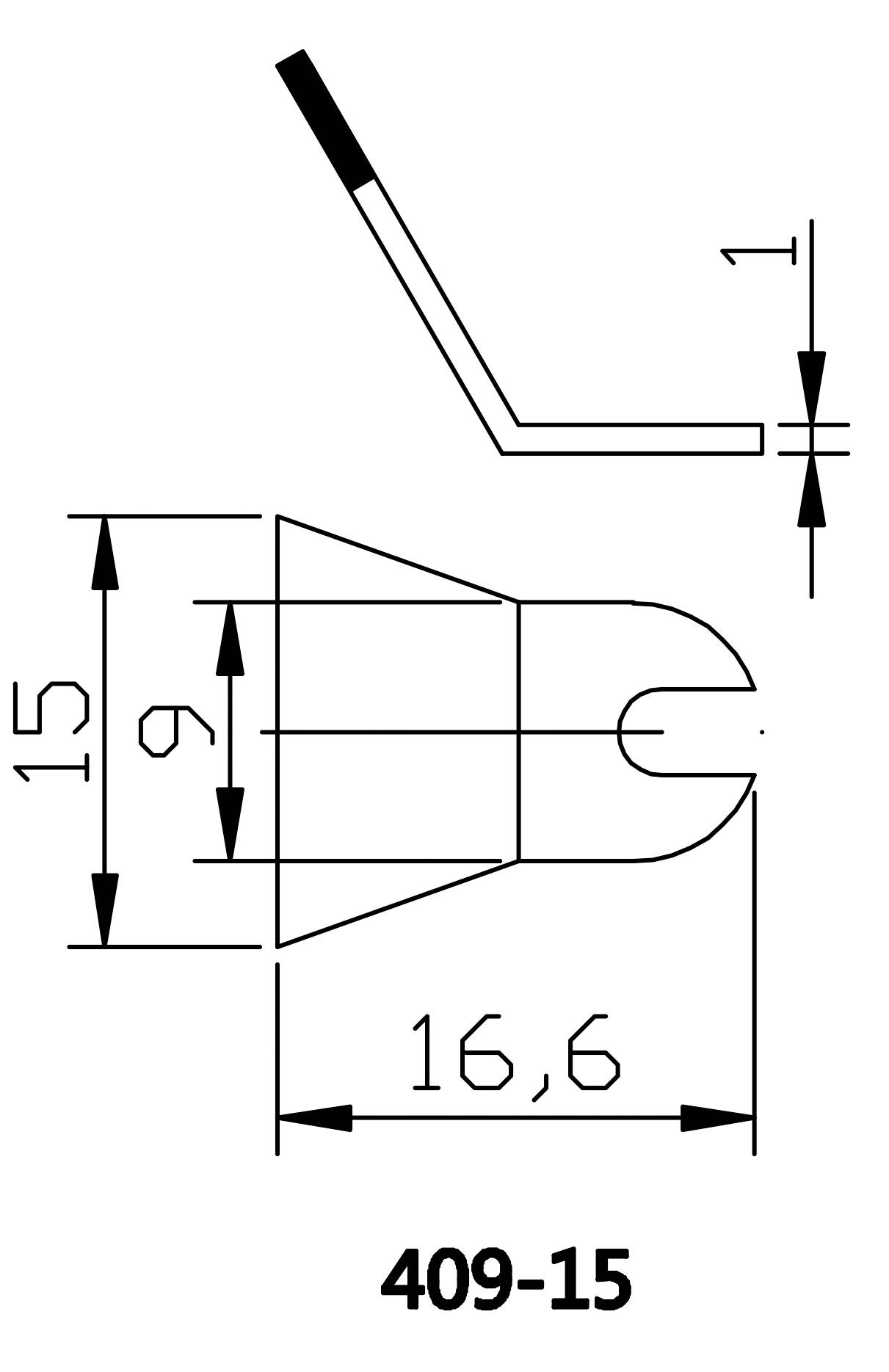 TOOLCRAFT Lötspitze abgeflacht Spitzen-Größe 15mm Spitzen-Länge 15mm Inhalt 1 Paar