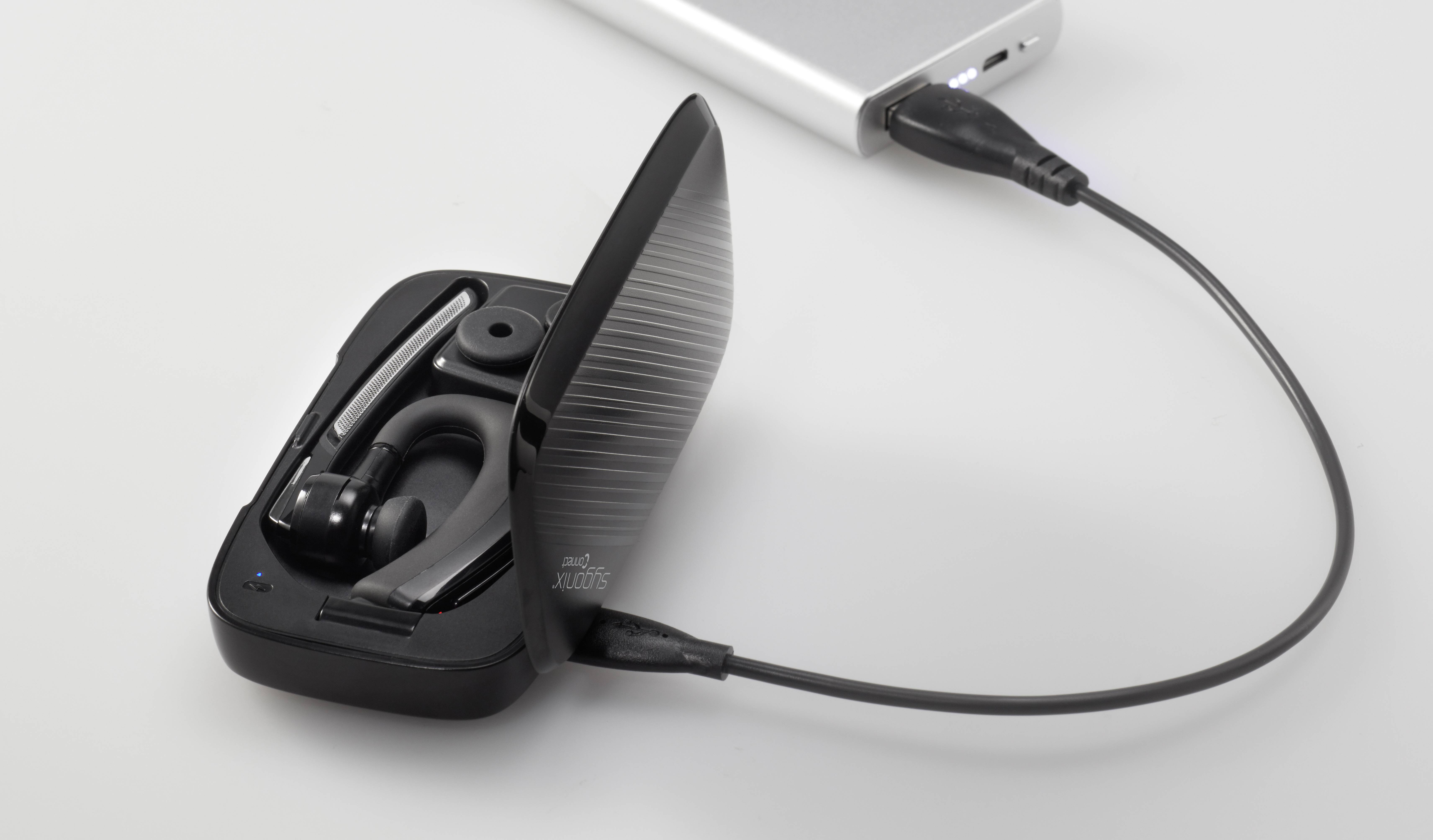 Sygonix Connect SC-WE-500 In Ear Headset Bluetooth® Mono Schwarz Mikrofon-Stummschaltung, Lautstärkeregelung Handy