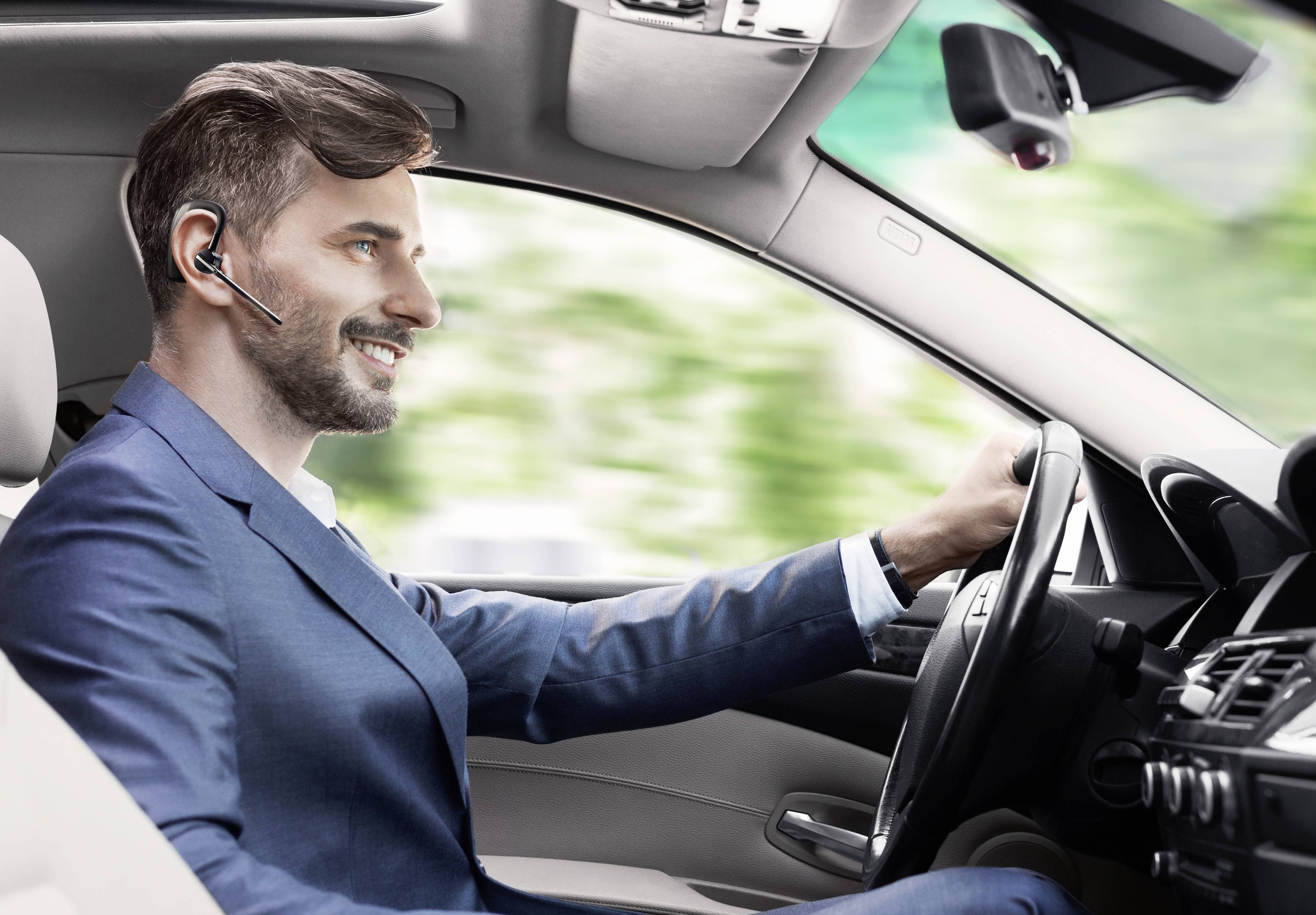 Sygonix Connect SC-WE-500 In Ear Headset Bluetooth® Mono Schwarz Mikrofon-Stummschaltung, Lautstärkeregelung Handy