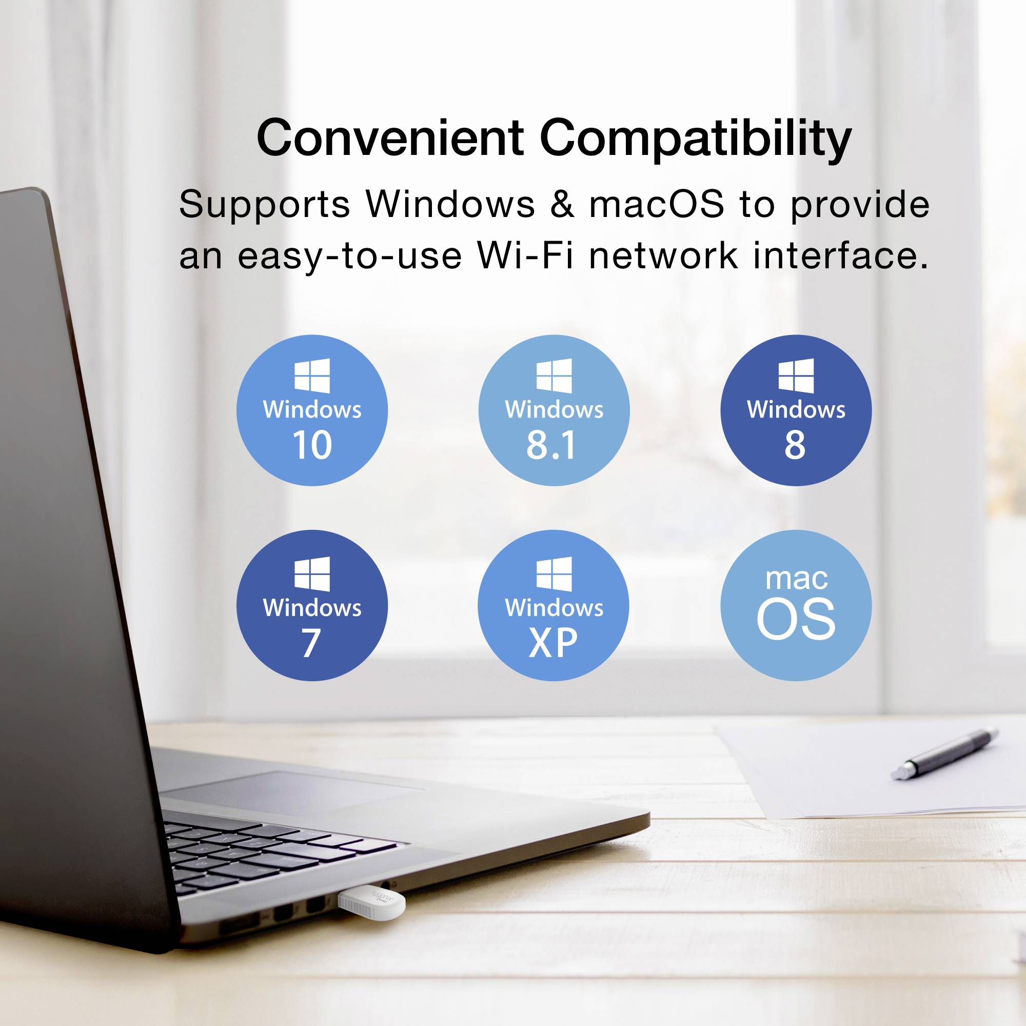 Sygonix Connect SC-WBD-300 WLAN- / Bluetooth®-Stick USB-A (USB 2.0) 600MBit/s