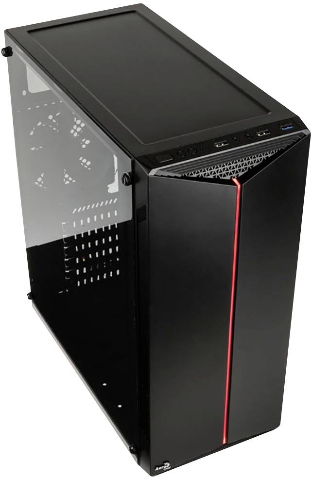 AeroCool ACCM-PV18012.11 Midi-Tower Gaming-Gehäuse, Gehäuse Schwarz