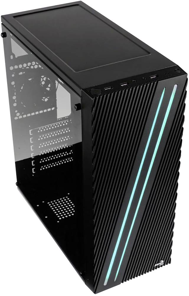 AeroCool ACCM-PV19012.11 Midi-Tower Gehäuse, Gaming-Gehäuse Schwarz