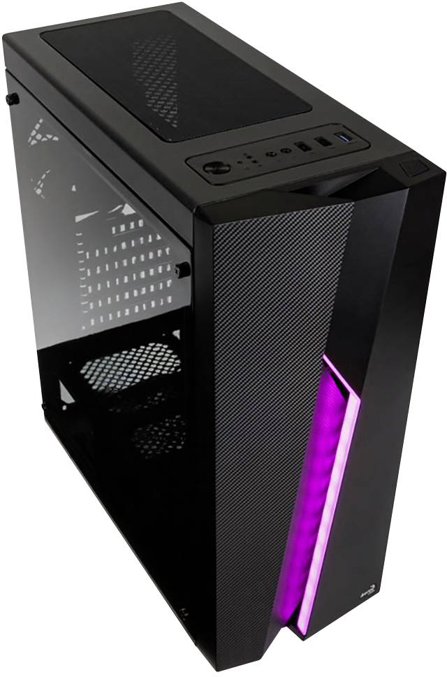 AeroCool ACCM-PV15012.11 Midi-Tower Gaming-Gehäuse, Gehäuse Schwarz