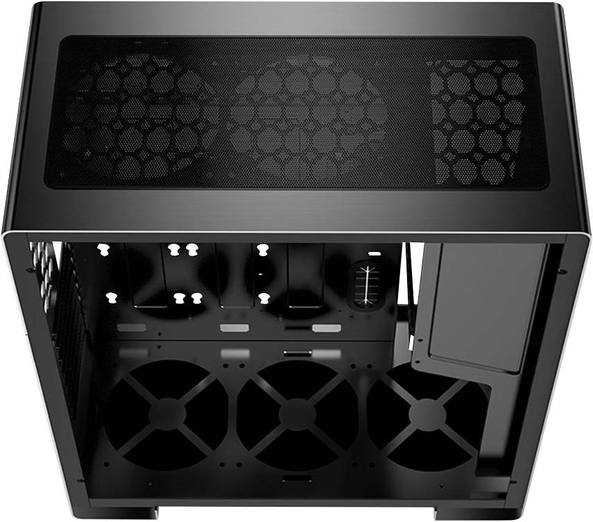 Jonsbo U5 BLACK Midi-Tower Gehäuse, Gaming-Gehäuse Schwarz