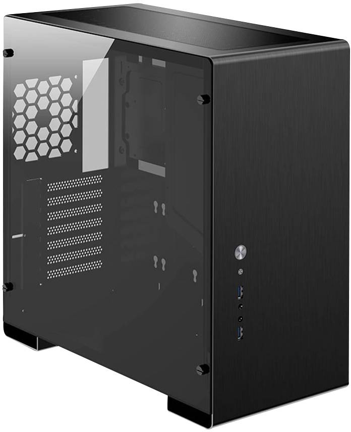 Jonsbo U5 BLACK Midi-Tower Gehäuse, Gaming-Gehäuse Schwarz