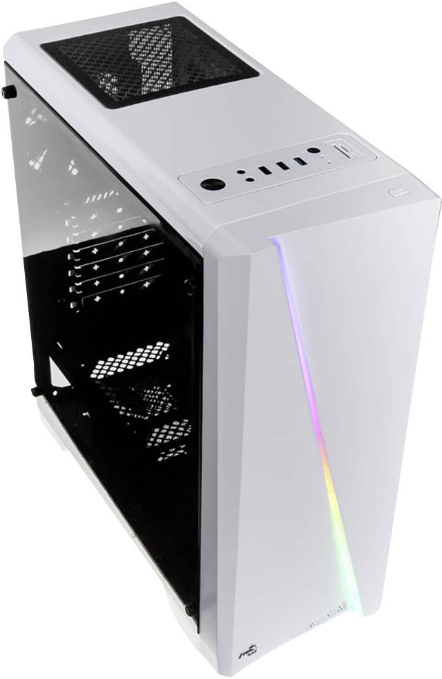 AeroCool ACCM-PV10012.21 Midi-Tower Gaming-Gehäuse, Gehäuse Weiß