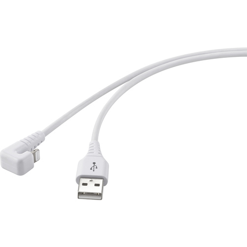 Renkforce USB-Kabel USB 2.0 USB-A Stecker, Apple Lightning Stecker 1.00m Weiß RF-4598340