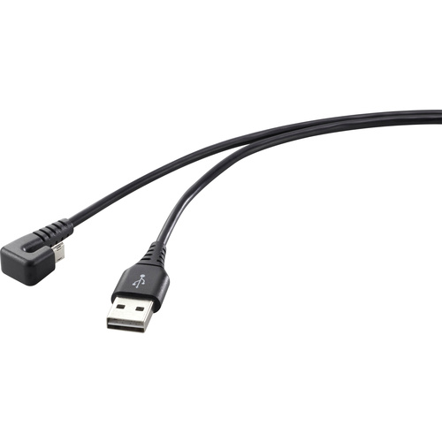 Renkforce USB-Kabel USB 2.0 USB-A Stecker, USB-Micro-B Stecker 1.00 m Schwarz RF-4598342
