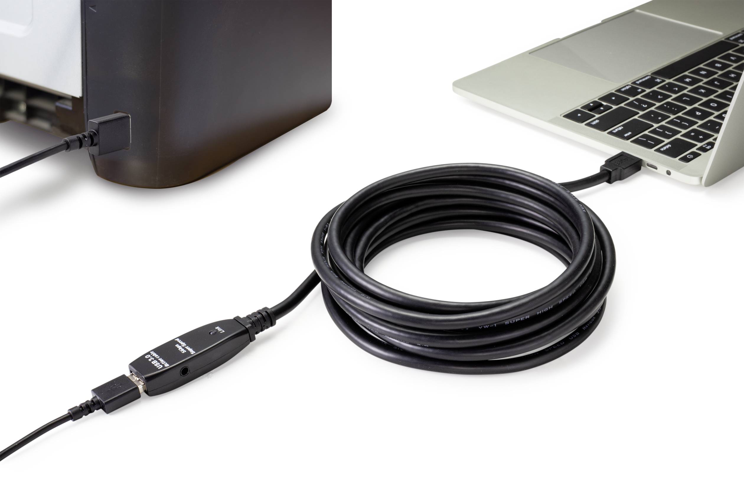 Renkforce USB-Kabel USB 3.2 Gen1 USB-A Stecker, USB-A Buchse 10.00m Schwarz RF-4598346