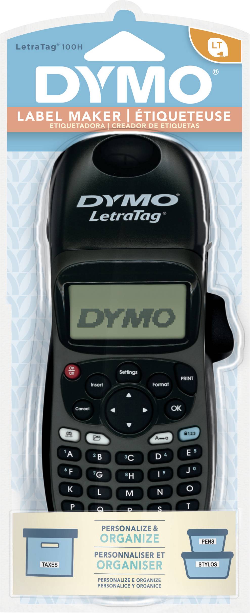 DYMO Letratag LT-100H Black Beschriftungsgerät Geeignet für Schriftband: LT 12mm