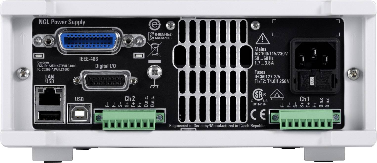 Rohde & Schwarz NGL-COM2A Labornetzgerät, einstellbar 0 - 20V 120W USB, LAN, WLAN Anzahl Ausgänge 2 x