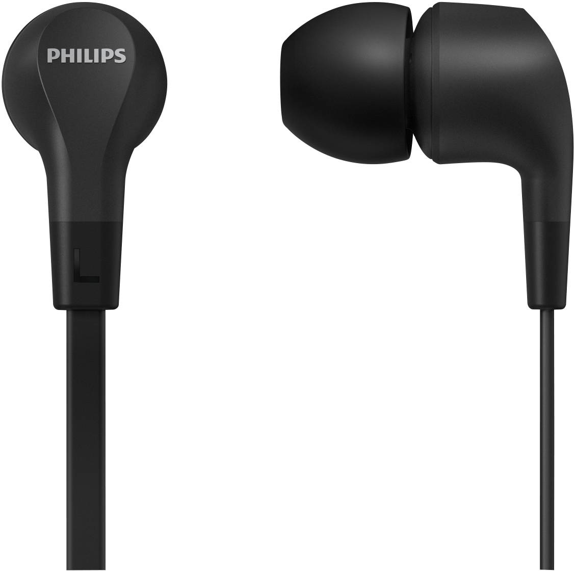 Philips E1105BK In Ear Kopfhörer kabelgebunden Schwarz Lautstärkeregelung