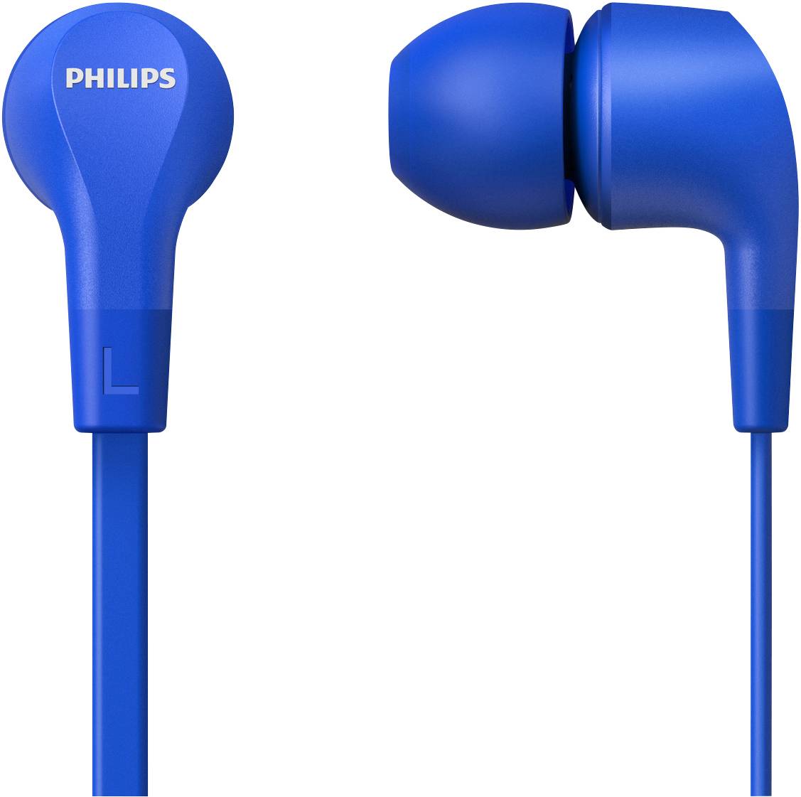 Philips E1105BL In Ear Kopfhörer kabelgebunden Blau Lautstärkeregelung