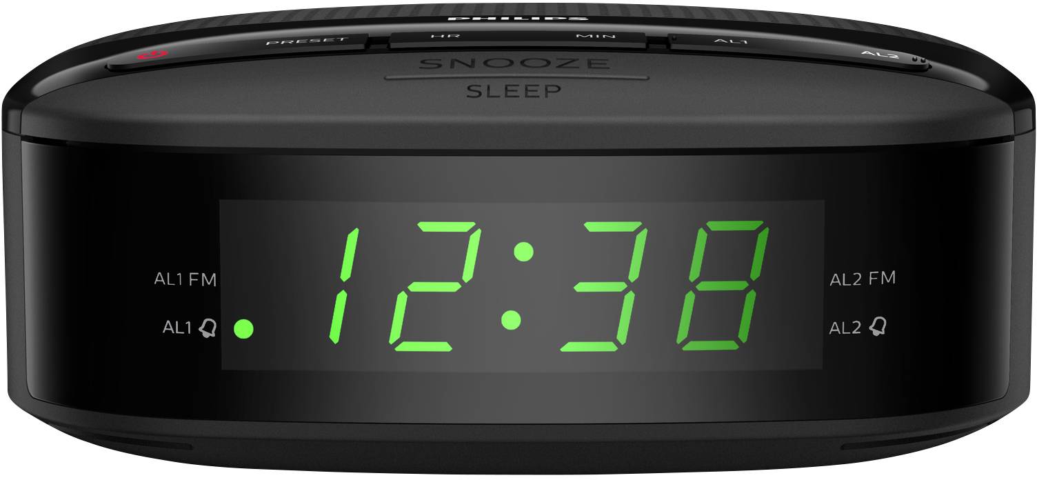 TAR3205 Uhr-Radio Schwarz