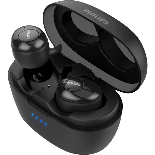 Philips T3215BK In Ear Kopfhörer Bluetooth® Schwarz Noise Cancelling Schweißresistent, Mono, Lauts
