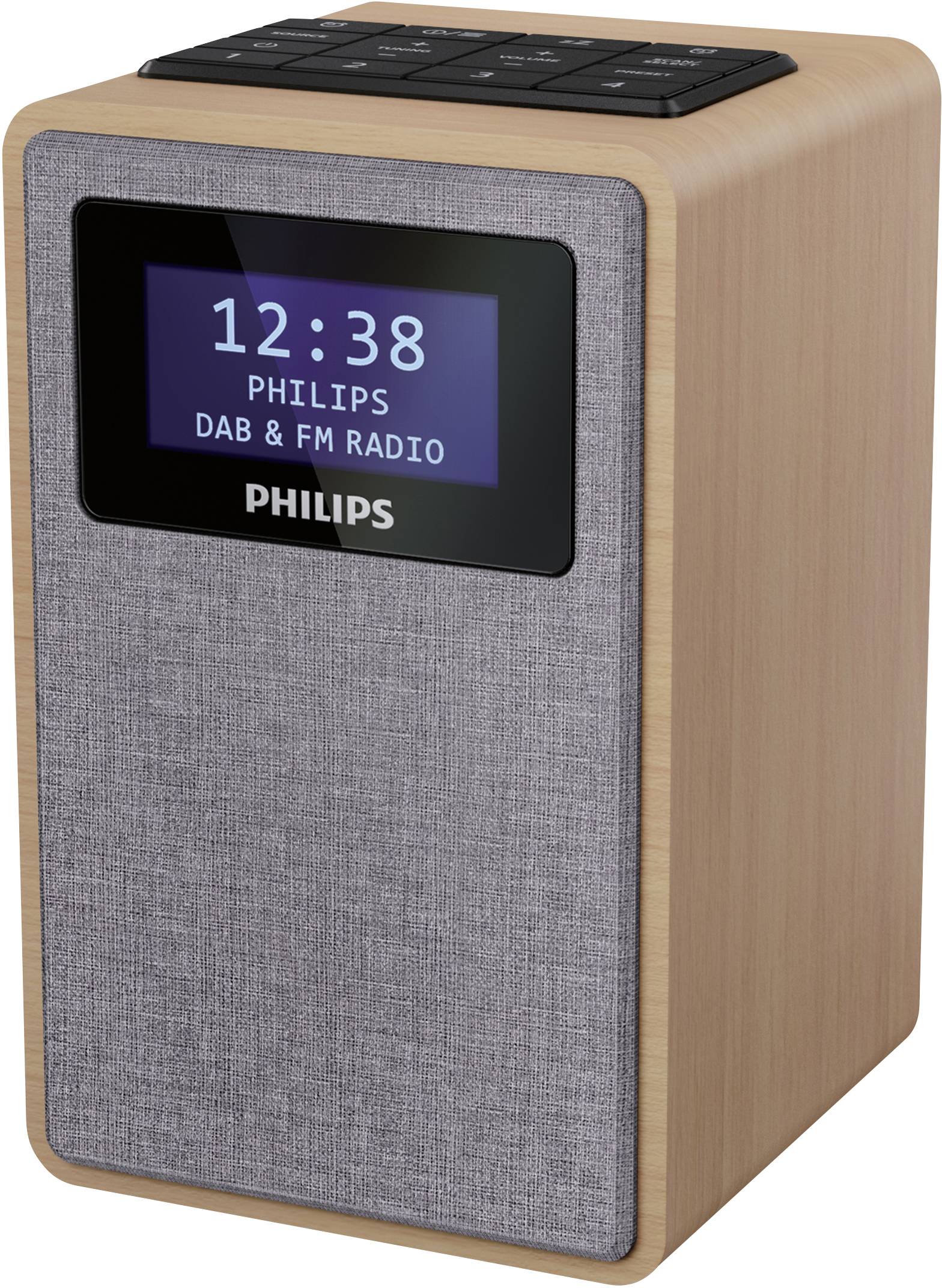 Philips TAR5005 - Radiouhr - 1 Watt - helles Holz