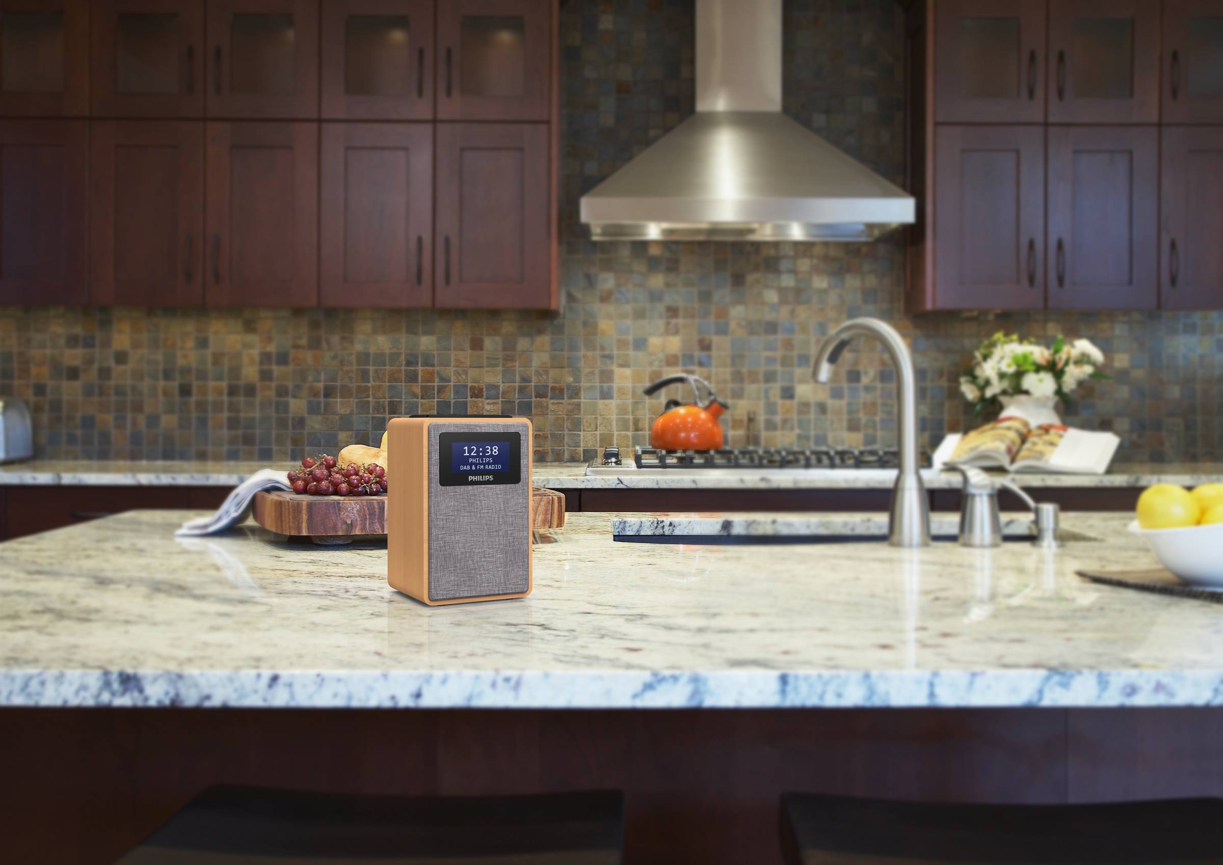 Philips R5005 Radiowecker DAB+, DAB, UKW DAB+, UKW Braun, Grau