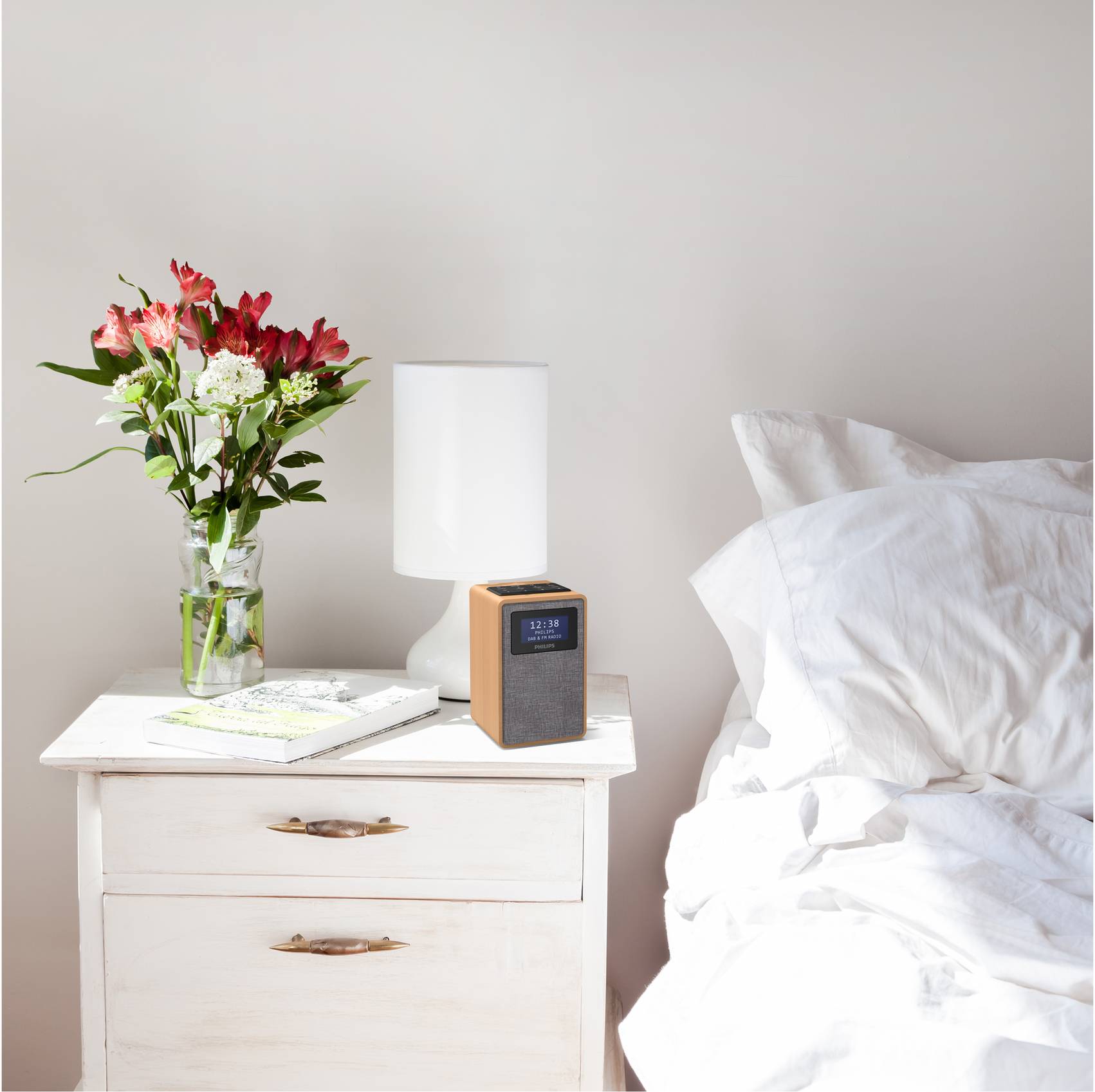 Philips R5005 Radiowecker DAB+, DAB, UKW DAB+, UKW Braun, Grau