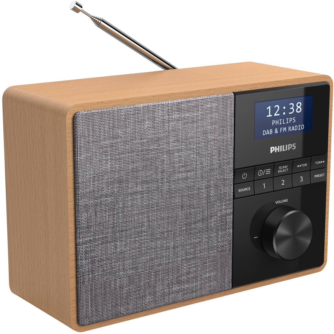 Philips R5505 Küchenradio DAB+, DAB, UKW Bluetooth®, DAB+, UKW Braun, Grau